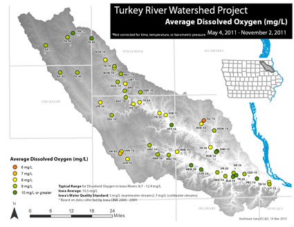 Turkey River Watershed Sampling: Dissolved Oxygen