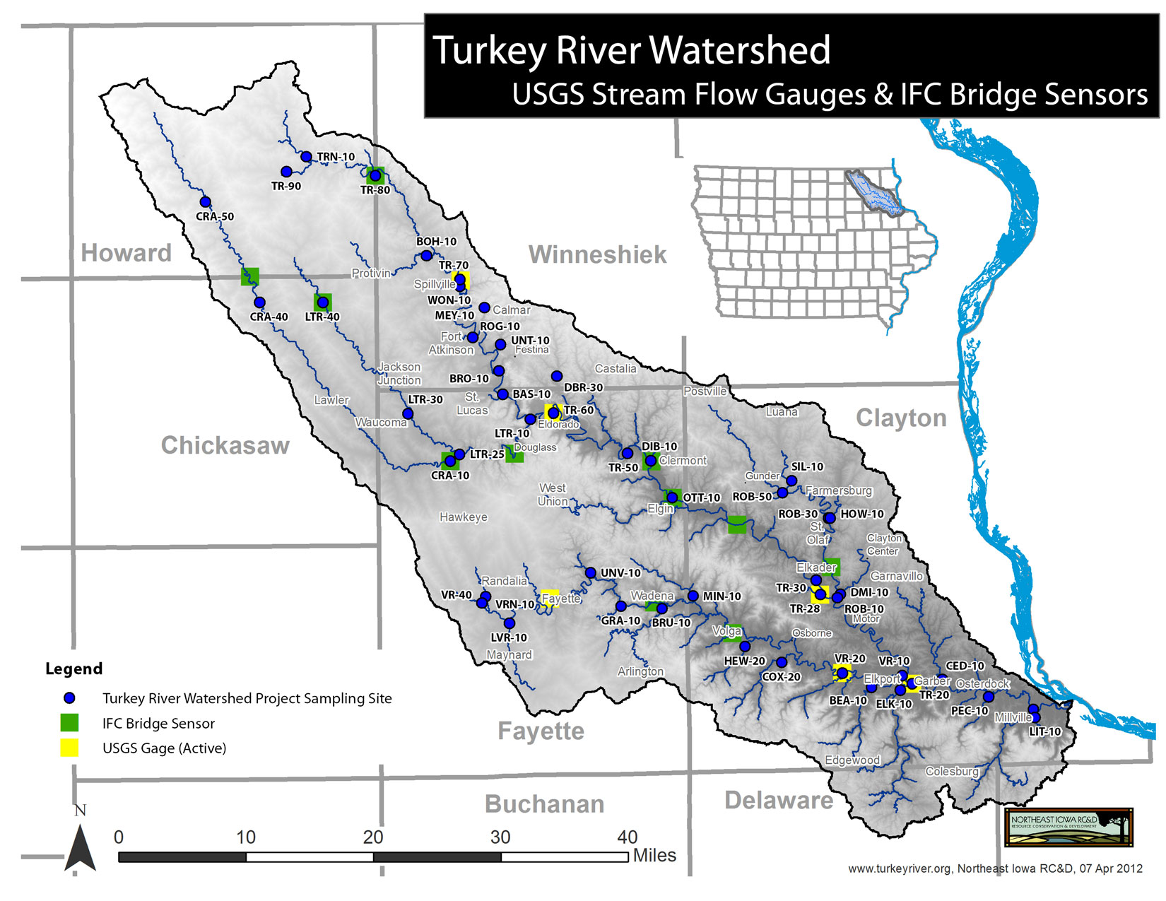 Bridge Sensors Installed in Turkey River Watershed